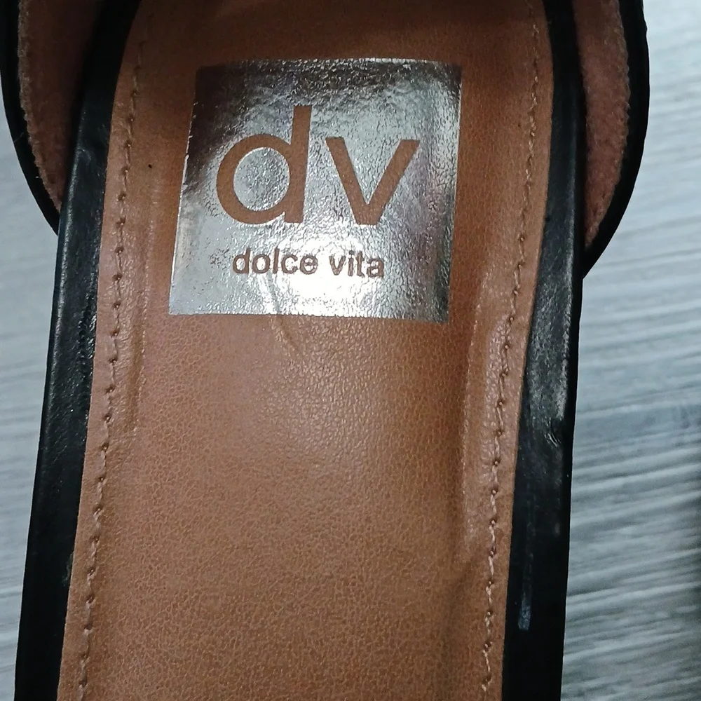 DV by  Dolce Vita Braided Strap Black Block Heel Sandals  Sz 11 NWOT - Picture 6 of 10